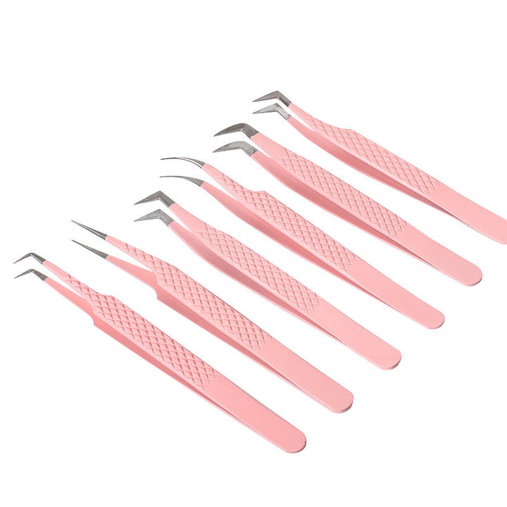 Pink Tweezer Kit 6Pcs